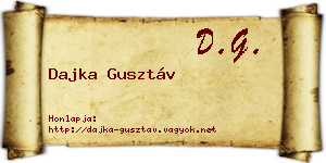 Dajka Gusztáv névjegykártya